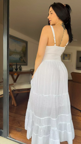 Vestido Lys em Lese Branco