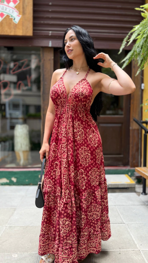 Vestido Longo Sharmila Vermelho